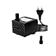180L/H 3W Mini-Tauchpumpe, Ultra Leise Aquarium Pumpe mit 1.3m Netzkabel，mit 1 Düsen für Brunnenaquarium， Aquarium, Teichgarten EU-Stecker