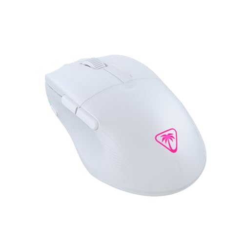 Image of Turtle Beach Pure Air Wireless RGB Gaming Mouse, Ultra-Light 54g Ergonomic Design, 26000 DPI Optical Sensor, 125-Hour Rechargeable Battery, Dual Wireless + Bluetooth, Titan Optical Switches - White