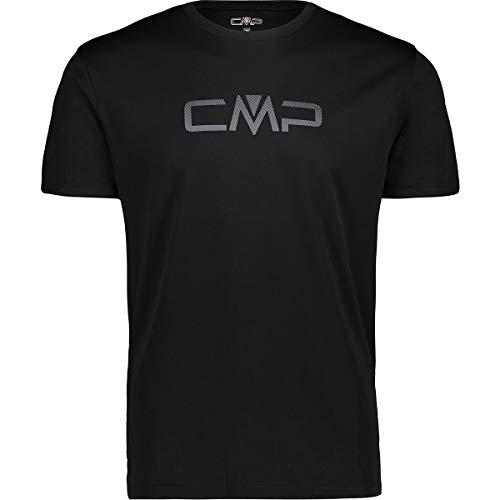 CMP T-Shirt Piquet Maniche Corte Con Logo Cmp T-shirt, Uomo, Nero, 52