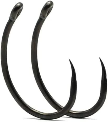 Pack of 20 Premium Quality Curve Shank Barbless Fishing Hooks Teflon Coated Carp Terminal Tackle (Size 6)