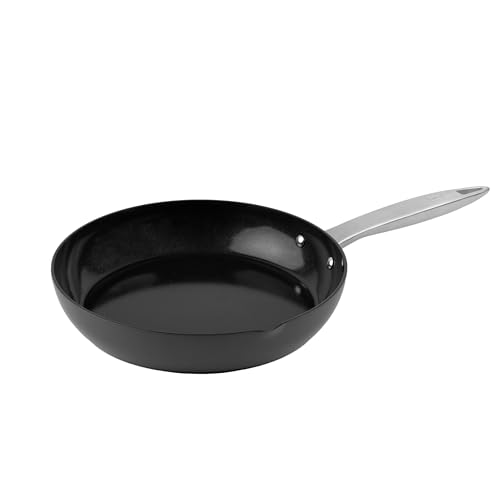 Zyliss Ultimate Pro Frypan PFAS Free - 28cm, PFAS-Free, Stainless Steel Induction Base, Hard Anodised Aluminum Sandwich Base, Compatible with All Hobs, Oven Safe Up to 230°C/450°F