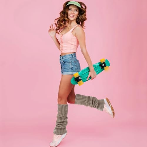 Kawaii Leg Warmers Cute Y2k Leg Warmers Baggy Knit Leg Warmers for Women Girls 80s 90s Sports Party Accessories4