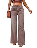 This pair of wide leg pants for women jeans features a high waist, zip fly and button closure, five-pocket design, and a wide leg. These stretch jeans for women high waist pants for women trendy cute jeans are made from denim fabric that enough stret...