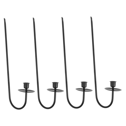 GRIRIW 4pcs Metal Wall Candle Holders Modern Hanging Sconces for Taper Candles Wall Decor for Farmhouse Living Wedding and Fireplace Decorations