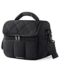 bagsmart Insulated Lunch Bags for Women, 6.7L Portable Lunch Box with Shoulder Strap Reusable Cooler Bag, Puffy Thermal Lunch Tote for Work/School/Picnic/Travel