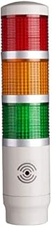 PMEB-301-RYG, Tower Light, 45mm LED 3 Stack, Steady, 12VAC/VDC, Red, Yellow and Green Lens with Built-in Buzzer