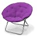 Urban Shop Contemporary Plush Microsuede Saucer Chair, Solid, Iris