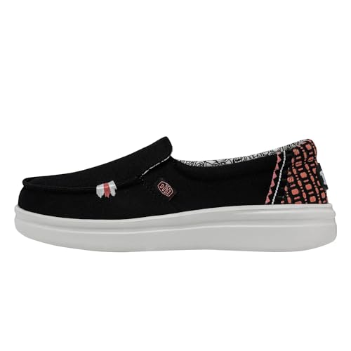Image of HEYDUDE Women's Misty Rise Slip On Loafers | Woven Textile Platform