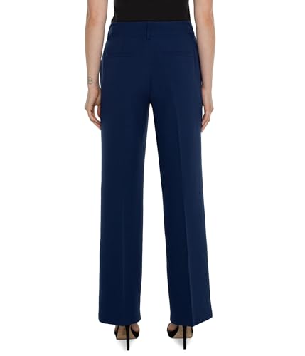 Liverpool Women's Hi-Rise Pleated Trouser Luxe Stretch Suiting 32"2