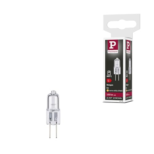 Paulmann 84398 Lampadina alogena con attacco a baionetta forno G4 10W 100lm dimmerabile 9mm chiaro 12V vetro 2700K - bianco caldo