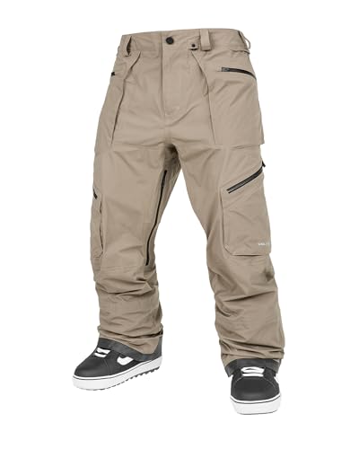 Volcom Men's Guch Stretch Gore-Tex Relaxed Fit Snowboard Pant Chestnut Brown