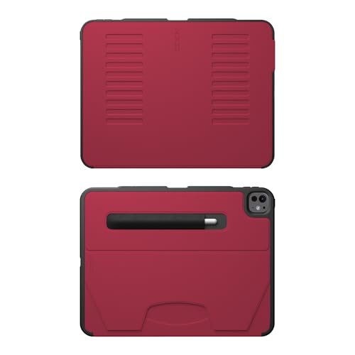 Image of ZUGU CASE iPad Pro 13 inch Case, Ultra Slim Protective Cover Designed for iPad Pro 13 (8th Gen /7th Gen) (M5 /M4) (2025 /2024), Wireless Pencil Charging, Multiple Viewing Angles (Sleep /Wake Cover) - Red