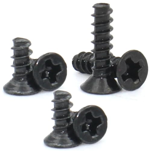 Vis m1.6 à tête fraisée cruciforme miniature en acier noir 4mm