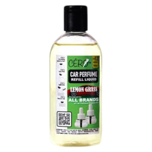 CERO ® Lemongrass Car Perfume Refill Liquid For All Brands Of Vaporiser Machines (100ml)
