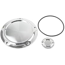 Liru 2pcs Derby Timing Timer Cover Cap Aluminum Chrome for Harley for Touring Electra Glides Road Glides Road Kings Street Glides Trikes 2017+ Motorbike