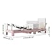 XJLKYMX Foldable Pilates Reformer,Pilates Reformer Equipment with Reformer Accessories, Reformer Box, Padded Jump Board, Reformer Pilates Machine for Home Workouts,Pink