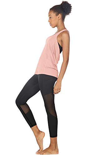 Image of icyzone Women's Open Back Workout Athletic Yoga Tank Tops with Built in Bra