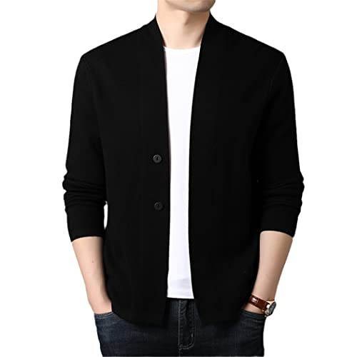 Cardigan en tricot homme bleu marine XXL au style coréen pour vos sorties décontractées du weekend