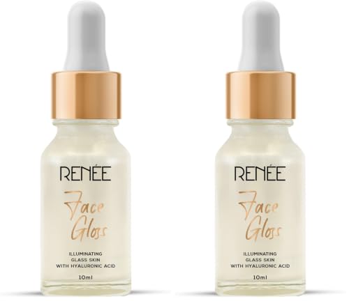 Image of RENEE Face Gloss Highlighting Strobe Serum, Hyaluronic Acid Hydration & Illumination, Paraben-Free, Vegan, Lightweight, Non-Greasy Hydrating Serum for Radiant, Dewy Skin (Pack of 2)