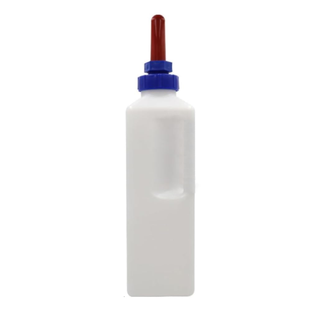 Biberon vertical de 3 L avec poignée, biberon à lait de veau vertical avec tétine en silicone, fournitures d'allaitement pour agneaux, moutons, bétail