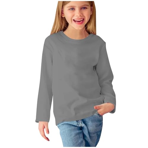Cute Sweatshirts Tops for Girls Fashion Fall Long Sleeve Crewneck Pullover Casual Cute Base Sweatshirts 3-14 Years