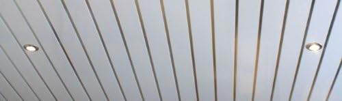 Bathroom Ceiling Panels - White with Silver Highlights by IPSL Proclad