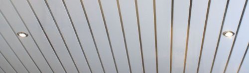 Bathroom Ceiling Panels - White with Silver Highlights by IPSL Proclad