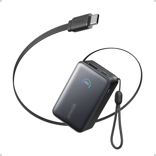 Anker Nano Powerbank,10.000mAh Externer Akku mit 70cm Anker InstaCord Einzugskabel, 45W Max Kompakter Akku, Smart-Display, für iPhone 17/16, iPad, Galaxy, Pixel und mehr Anker Nano Powerbank,10.000mAh Externer Akku mit 70cm Anker InstaCord Einzugskabel, 45W Max Kompakter Akku, Smart-Display, für iPhone 17/16, iPad, Galaxy, Pixel und mehr