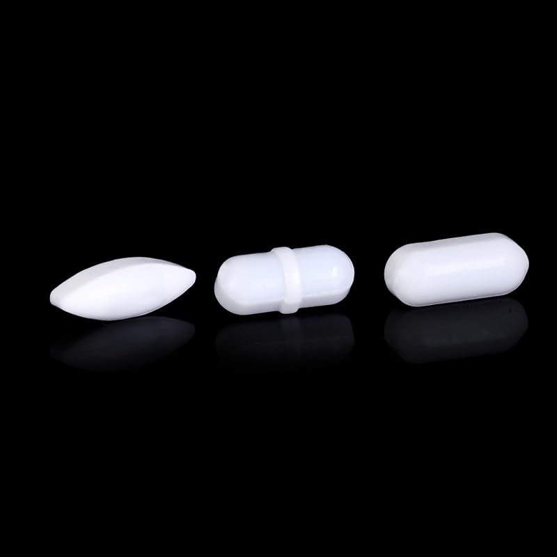 Mieszadło magnetyczne z polietylenu i PTFE – model kształtowy, 10 szt., formowanie zintegrowane, odporne na działanie chemikaliów(C300(D7xL30mm))