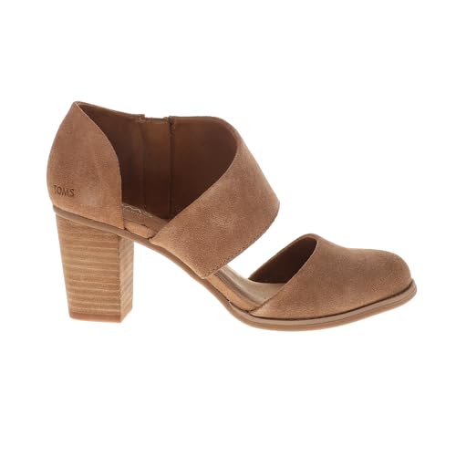 Image of TOMS Women's Milan Closed Toe 3 inch Heel, Leather Upper, CloudBound Insole, Side Zipper