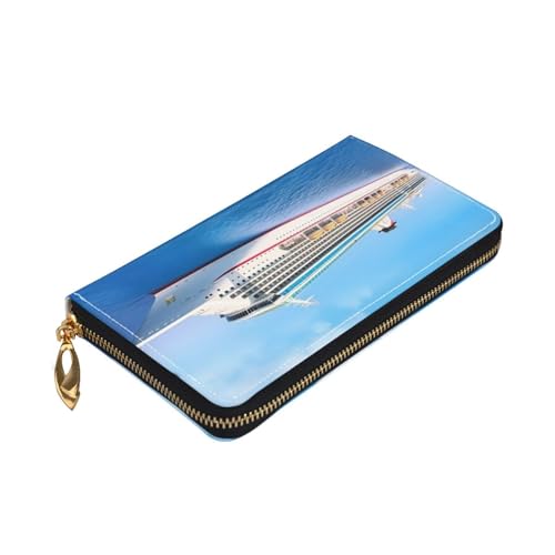 Cruise Ship Women's Wallet Large Capacity Credit Card Holder Zip Phone Clutch Ladies Travel Purse3