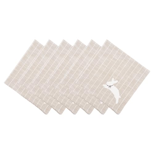 Set de 6 Servilletas Beige de Algodón 18 x 18 in miniatura 1