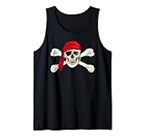 uomo bandiera pirata con teschio e ossa incrociate jolly roger canotta