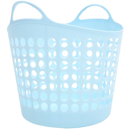 BESTOYARD Laundry Basket with Handles 13.38X12.99X10.23 Inch Plastic Dirty Clothes Storage Bin for Home Organization Bathroom Bedroom Living Room