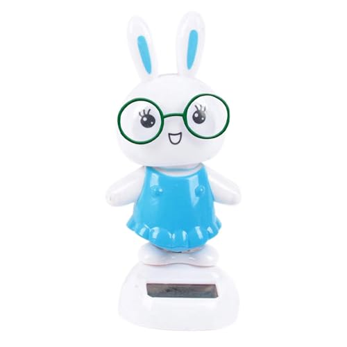 Solar Wackelfigur Kaninchen Solarbetriebene Wackelhase Niedliches Solar Tanzende Kaninchen Wackelfigur Spielzeug für Auto Armaturenbrett Zuhause Büro Schreibtisch Dekoration Geschenk Fahrer Kinder