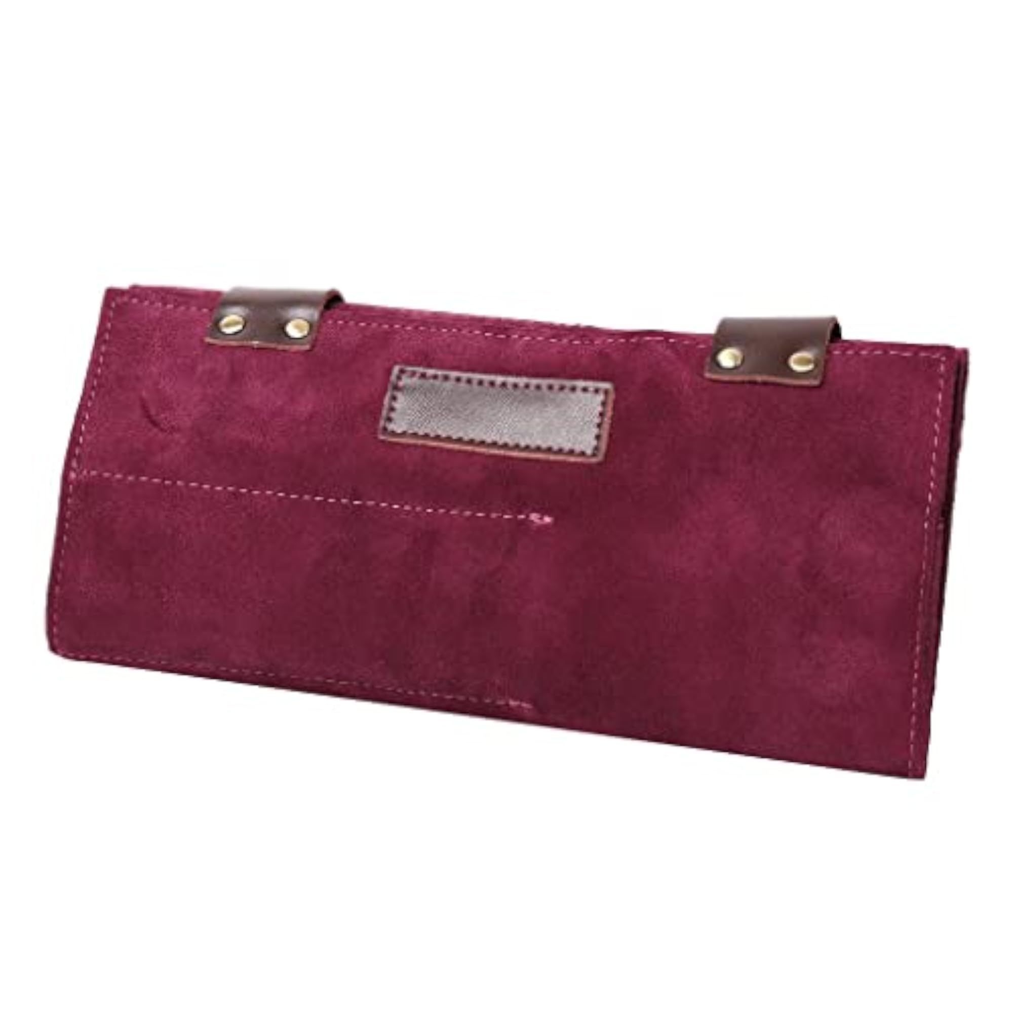 Leather Barber Tools Holder Pouch, Purple