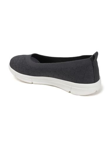 Image of Carlton London Women's Textured Knit Comfort Ballet Flats