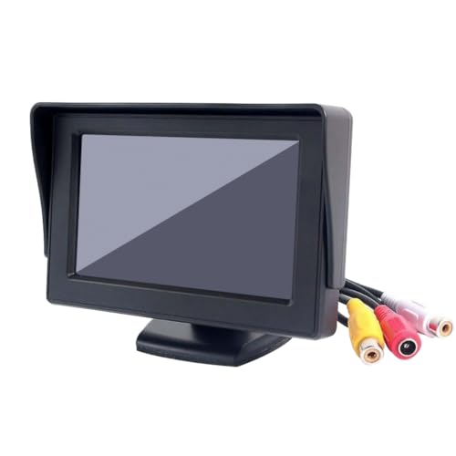 Uonlytech 4.3 Inch Car Rear View Monitor Headrest Display Backup Camera Input LCD Screen Parking Safety Rear View Monitor