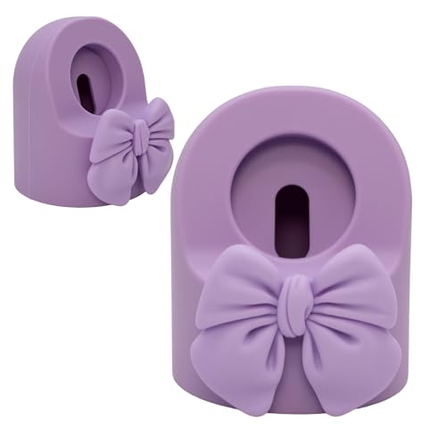 zougon Cute 3D Bow Tie Design Charger Stand Compatible with Apple Watch Series 10/9/8/SE2/SE/Ultra2/Ultra/7/6/5/4/3/2/1, Silicone iWatch Charging Dock Supports Nightstand Mode