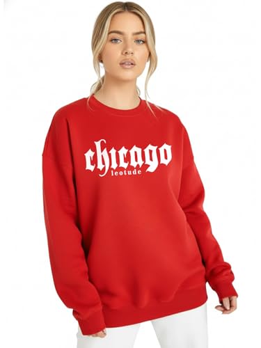 Image of LEOTUDE Women's Boyfriend Fit Loopknit Sweatshirt | Full Sleeve Drop Shoulder | Sweatshirt for Women