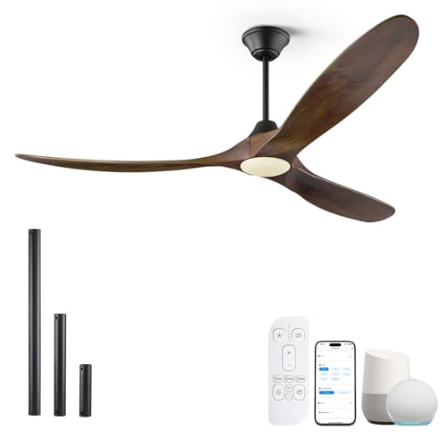 70 Inch Large Ceiling Fans with Lights Modern Smart Ceiling