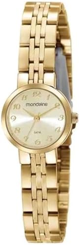 Relógio MONDAINE feminino dourado analógico 32391LPMVDE1