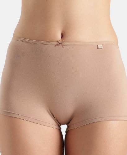 Image of Jockey SS04 Women High Coverage Super Combed Cotton Elastane Stretch Boy Leg (Pack of 2)