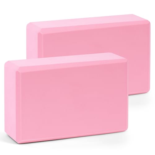 flintronic Bloque de yoga para adultos, juego de 2 unidades, espuma EVA de alta densidad, respetuoso con el medio ambiente y ligero, espuma dura, antideslizante, ideal para pilates, pilates