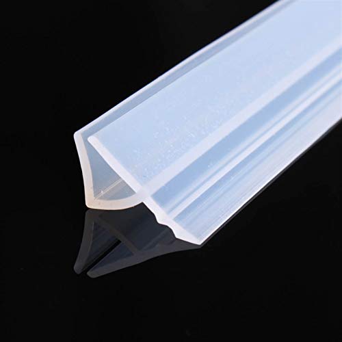 Bclla Zkenshan-Weather Stripping Seal 2M 6/8mm 6.5ft Bath Shower Screen Door Sealing Strip, for Glass Thickness Seal, Glass Door Seal Strip Stop Shower Leaks (Thickness : 6mm)