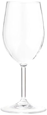 Carlisle FoodService Products Alibi Wine Glass for Restaurants, Catering, Kitchens, Plastic, 8 Ounces, Clear