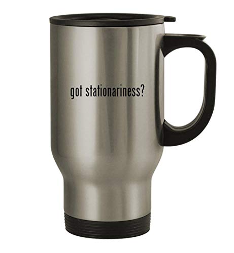 got stationariness? - 14oz Stainless Steel Travel Mug, Silver