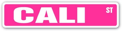 CALI Street Sign Childrens Name Room Sign | Indoor/Outdoor |  18" Wide Plastic Sign