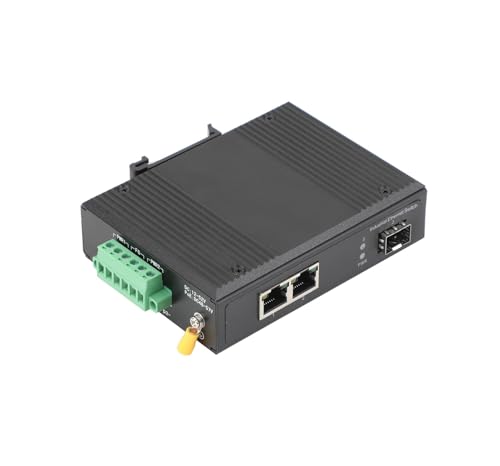 Gigabit SFP Industrial Media Converter 1 SFP to 2 POE 10/100/1000M Fiber Optic Switch(1PCS)