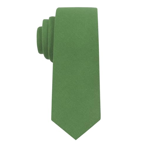 Image of Mantieqingway Mens Skinny Ties,2.56 inch Cotton Neckties Striped Plaid Ties for Groom Groomsmen Wedding Party Christmas